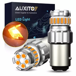AUXITO 1157 Amber 23SMD LED Turn Signal Indicator Parking Light Bulbs Error Free - Picture 1 of 12