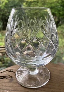 Webb Corbett Georgian Brandy Glasses Crystal Schooner Clear Cut Glass 12cm tall - Picture 1 of 4