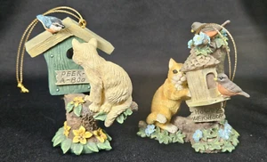 Persis Clayton Weirs "The Cat's Meow" Ornaments/Peek-a-Boo & Howdy Neighbor, NIB - Picture 1 of 18