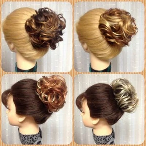 LACEY Up-Do SCRUNCHIE Mona Lisa ENVOLTURA COLA DE CABALLO ELECCIÓN de MEZCLAS DE COLORES INUSUALES - Imagen 1 de 12