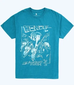Junk Food David Bowie Guitar On Tour ‘72 Santa Monica Men's Graphic T-Shirt L - Picture 1 of 3