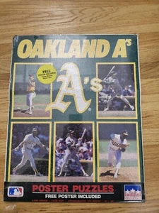 VTG 1988 Oakland A’s STARLINE 400 Piece Jigsaw Puzzle & Poster McGwire Canseco! - Picture 1 of 9