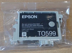 Cartucho negro claro genuino Epson T0599 R2400 tinta LILY sellada de fábrica - Imagen 1 de 3
