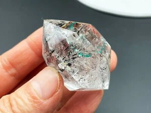 Cristal de cuarzo enhidro burbuja móvil punto de cristal crudo metafísico E040323 - Imagen 1 de 5