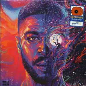 KID CUDI Man on the Moon 3 III: The Chosen *SEALED* Orange Vinyl LP w/ Hype Stic - Foto 1 di 2