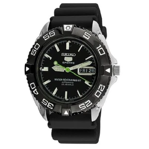 SEIKO 5 Sports SNZB23J2 Japan Made Automatic Men's Watch Rubber Bracelet - Picture 1 of 3