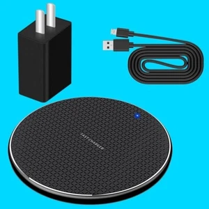 Caricabatteria wireless pad + cavo + adattatore di alimentazione USB F Samsung Galaxy S22 Ultra SM-S908U - Foto 1 di 4