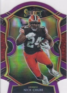 Tarjeta de Fútbol NICK CHUBB Cleveland Browns VERSIÓN PRIZMS PÚRPURA TROQUELADA ¡COMO NUEVA! - Imagen 1 de 2