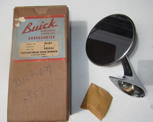 1957-1958 Buick RH Outside Rear View Mirror. OEM #981824. NOS New Original Box - Picture 1 of 5