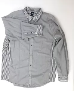 GAP Herren Langarm Hemd Gr. XL grau weiß gestreift Knopfleiste - Bild 1 von 11