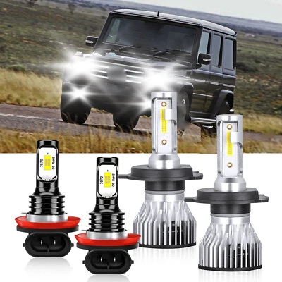 For Mercedes-Benz G55 AMG 2008-2010 LED Headlight High Low Fog Light Bulb Combo - Image 1 of 4