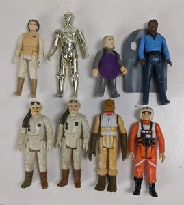 Vintage 1980 Kenner Star Wars 3,75" ESB Hoth Leia Lando Luke Actionfigur Lot - Bild 1 von 6