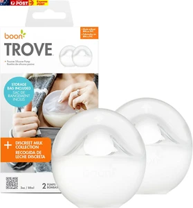 TROVE Silicone Manual Breast Pump with Travel Pouch - Hands Free Breast Pump - P - Picture 1 of 6