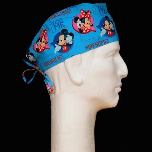 Awesome Text Me Mickey & Minnie Theme Scrub Hat - Picture 1 of 1