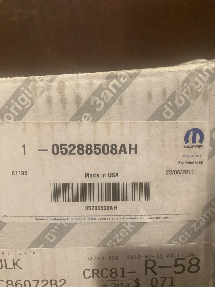 Conjunto de faros laterales para pasajeros Mopar 05288508AH Dodge Neon 2000-2005 nuevo de fábrica OEM Foto 1 de 4