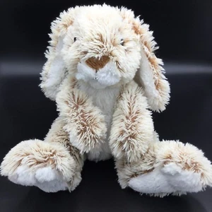 Melissa & Doug White Brown Burrow Bunny Rabbit Plush Soft Toy 9" Sitting Stuffed - Picture 1 of 5