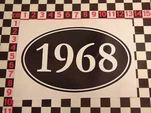1968 pegatina del año - Mini Cooper Austin Morris menor Anglia Cortina cumpleaños - Imagen 1 de 1