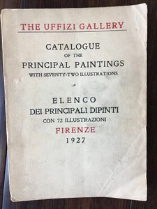 Galería de Arte de los Uffizi Italia Catálogo de 72 pinturas 1927 Da Vinci Botticelli - Imagen 1 de 12