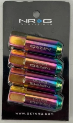 NRG Neochrome 400 Series Extended Lug Nuts 4 pack: M12 x 1.5 - Image 1 of 2