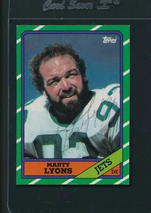 1986 Topps #107 Marty Lyons NY Jets Signed Auto *35127 - Picture 1 of 1