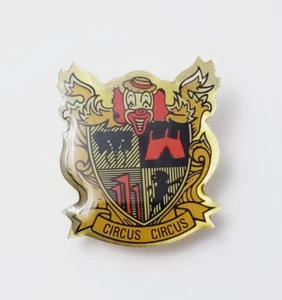 Vintage Circus Circus Hotel Casino Las Vegas Nevada Clown Coat of Arms Lapel Pin - Picture 1 of 3