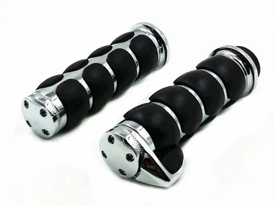 Empuñaduras cromadas de 1" con jefe de acelerador para Kawasaki Vulcan VN 800 1500 1600 2000 Foto 1 de 4