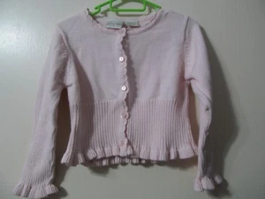 Koala Kids Girls pink cardigan sweater w/ruffles Sz 48 mos  - Picture 1 of 5
