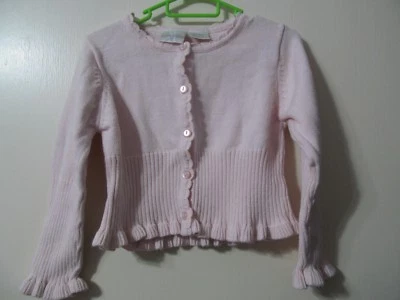 Koala Kids Girls pink cardigan sweater w/ruffles Sz 48 mos  - Image 1 of 4