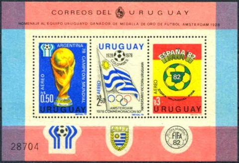 Uruguay Sc C438 NH SOUVENIR SHEET of 1979- World Cup Soccer Cover