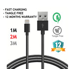 Heavy Duty Braided Usb Quick Charger Cable Lead For Iphone 14 13 12 10 11 X 8 7