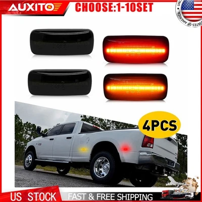 Подходит для 10–18 Dodge Ram 2500 3500 двойные светодиодные габаритные огни HD R+F 4–20X - Изображение 1 из 4