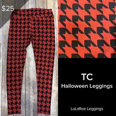 NUEVO Leggings LuLaRoe TC Altos y Curvilíneos Halloween 🎃 Vestidos para Poseer Pata de Gallo Foto 1 de 3