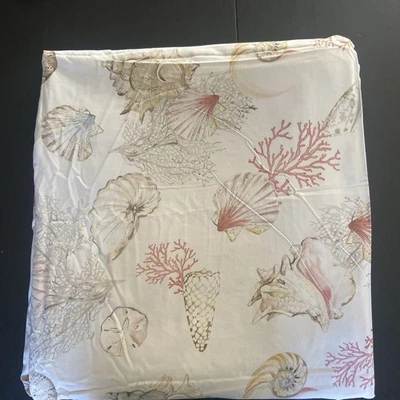 Funda nórdica Pottery Barn ATLANTIC Seashells Ocean Sea Life King Foto 1 de 4