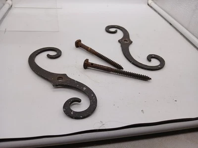 1 Juego Persiana Antigua Perros Hierro Forjado 6 3/4" A3  Foto 1 de 3