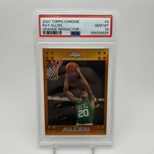 2007-08 Topps Chrome Ray Allen rifrattore arancione / 199 Boston Celtics PSA 10 #9 - Foto 1 di 2