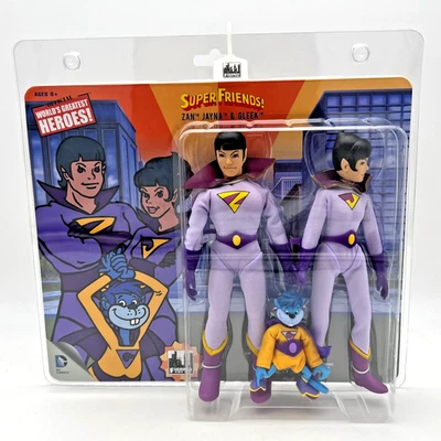 DC Super Friends WONDER TWINS Zan Jayna & Gleek 8" Retro Action Figure Set • NEW - Image 1 of 4