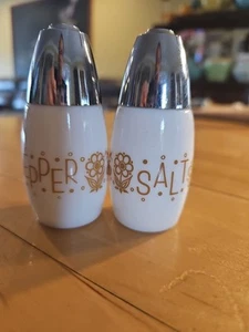 Gemco Corelle Gold Butterfly Salt & Pepper Shaker Set Pyrex Coordinates Vintage - Picture 1 of 6