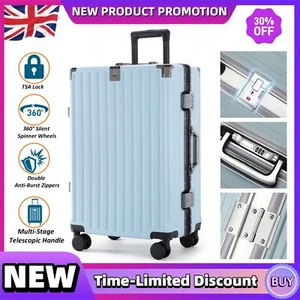Cabin Case Hand Luggage Carry on Suitcase 4Wheel Spinner Lightweight W/ABS Lock - Picture 1 of 12