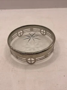 Montaña rusa de vidrio estrella Art Deco rara de colección R1B5 - Imagen 1 de 7