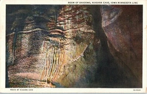 Raum der Schatten Niagara Höhle Iowa Minnesota Linie Iowa Postkarte - Bild 1 von 2