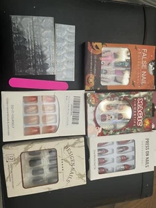 Press On Nails Bulk Lot Of 5 Wholesale Bundle - Picture 1 of 7