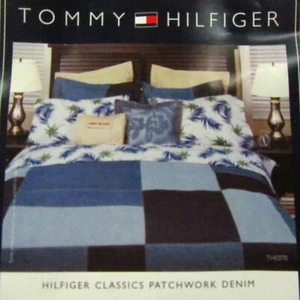 Tommy Hilfiger Classics Patchwork Denim Blue Standard Sham - Picture 1 of 5