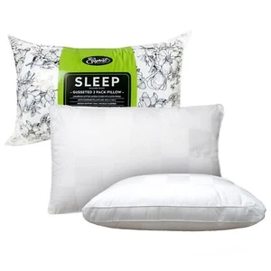 Made in Australia - Sleep Twin Pack Gusseted Medium Standard Pillows 66 x 41 ... - Picture 1 of 3