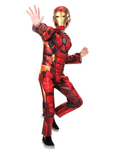 Iron Man Boys Muscle Costume S M Kids Child Dress Up Halloween Marvel Avengers