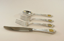 Wallace Golden Rose Point Sterling Silver 4 Piece Place Setting - No Monogram