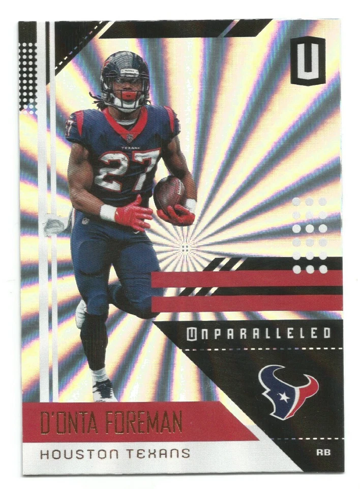 2018 Panini Unparalleled D'onta Foreman Shine Parallel #77 HOUSTON TEXANS - Image 1 of 1