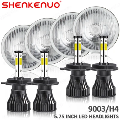 4X 5.75" Round LED Headlight For Ford Thunderbird 1958-1976 LTD Ranchero Galaxie - Изображение 1 из 4