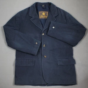 LORO PIANA mens coat Menoufi Brushed cotton size L / Large navy blue jacket - Imagen 1 de 14