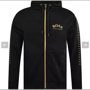 Hugo Boss Saggy Win Cotton-blend zip-through hoodie with curved logo 50418944 L - Picture 1 of 3