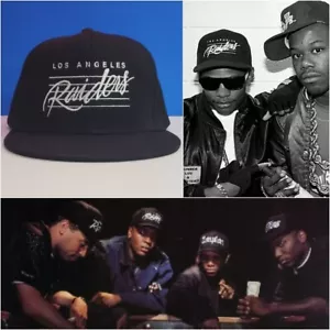 RAIDERS Los Angeles Snapback NWA Eazy E, Ice Cube 90s RARE Hat (Black) - Picture 1 of 6